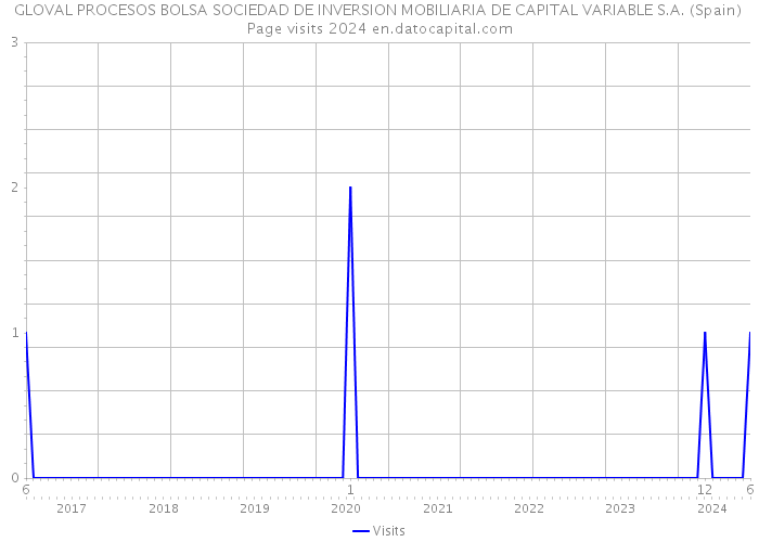 GLOVAL PROCESOS BOLSA SOCIEDAD DE INVERSION MOBILIARIA DE CAPITAL VARIABLE S.A. (Spain) Page visits 2024 