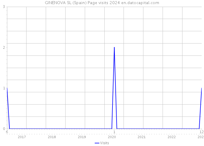 GINENOVA SL (Spain) Page visits 2024 