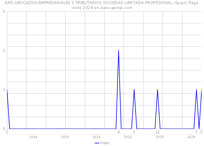 AMS ABOGADOS EMPRESARIALES Y TRIBUTARIOS SOCIEDAD LIMITADA PROFESIONAL (Spain) Page visits 2024 