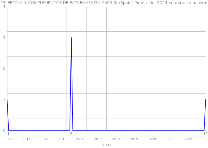 TELEFONIA Y COMPLEMENTOS DE EXTREMADURA 2009 SL (Spain) Page visits 2024 