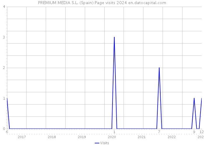 PREMIUM MEDIA S.L. (Spain) Page visits 2024 