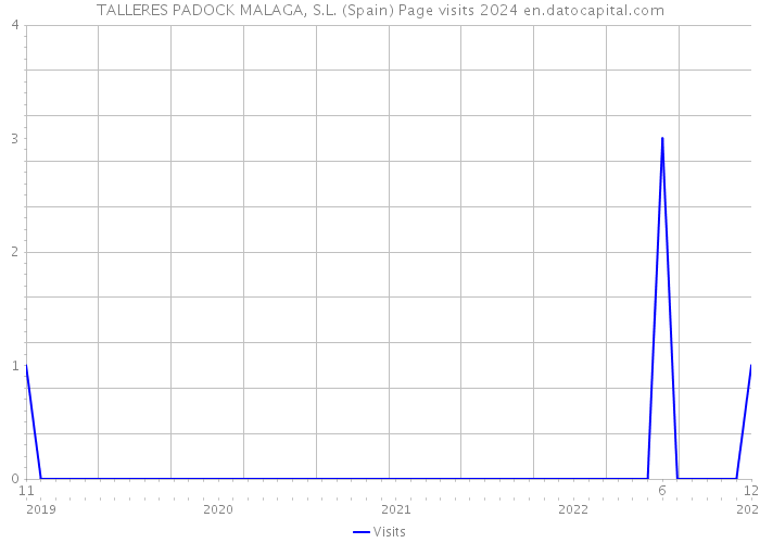 TALLERES PADOCK MALAGA, S.L. (Spain) Page visits 2024 