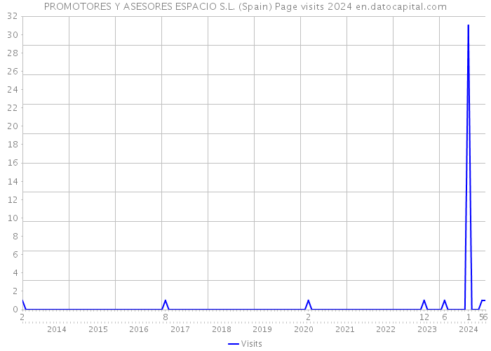 PROMOTORES Y ASESORES ESPACIO S.L. (Spain) Page visits 2024 