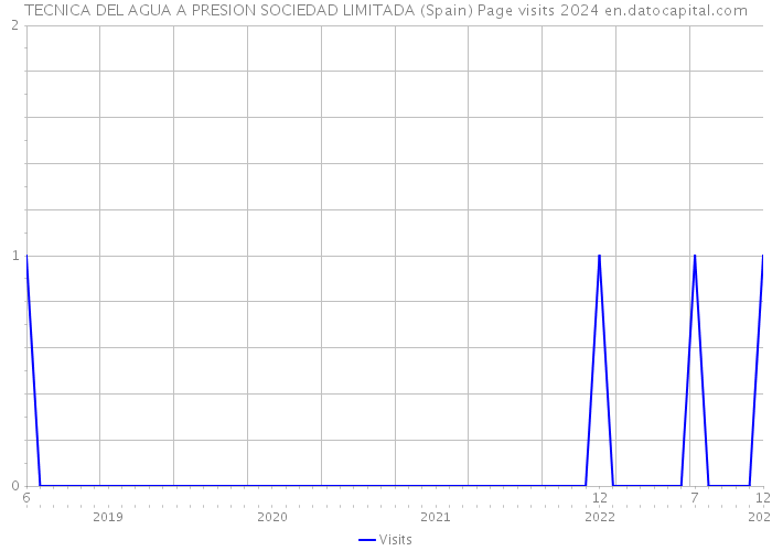 TECNICA DEL AGUA A PRESION SOCIEDAD LIMITADA (Spain) Page visits 2024 