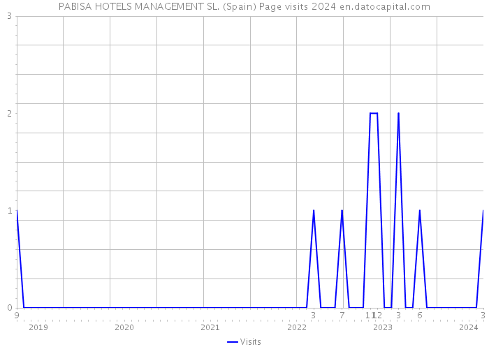 PABISA HOTELS MANAGEMENT SL. (Spain) Page visits 2024 