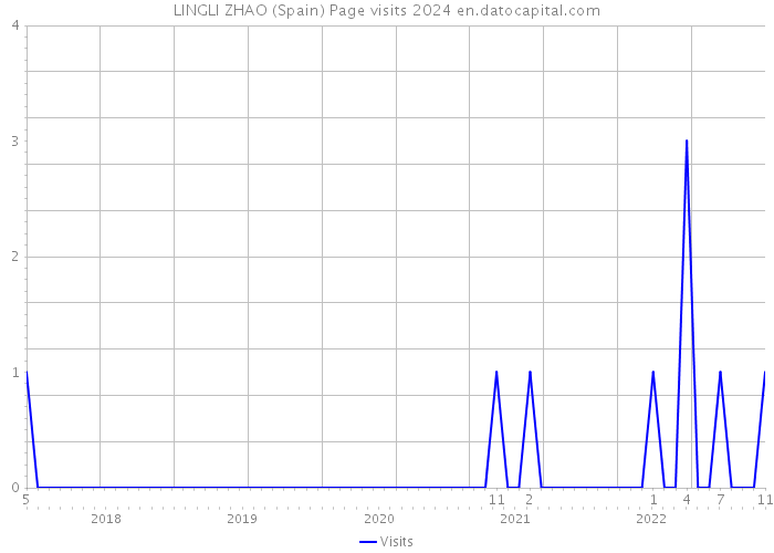 LINGLI ZHAO (Spain) Page visits 2024 