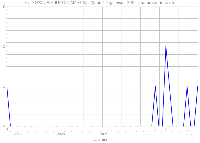 AUTOESCUELA JULIO LLAMAS S.L. (Spain) Page visits 2024 