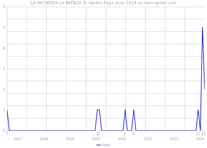 LA HACIENDA LA BAÑEZA SL (Spain) Page visits 2024 