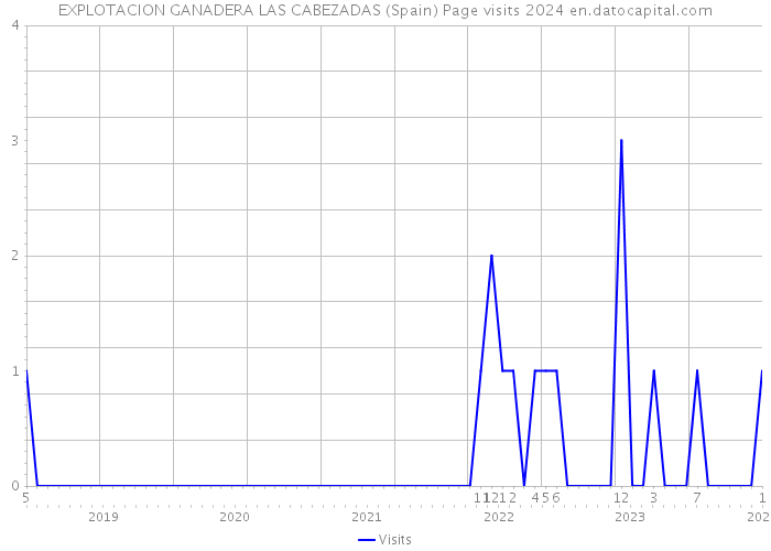 EXPLOTACION GANADERA LAS CABEZADAS (Spain) Page visits 2024 