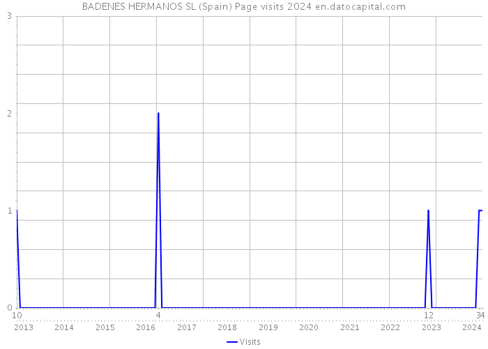 BADENES HERMANOS SL (Spain) Page visits 2024 