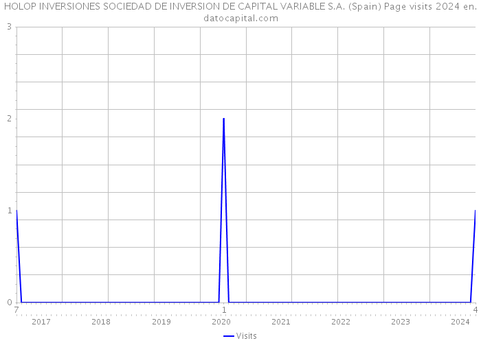 HOLOP INVERSIONES SOCIEDAD DE INVERSION DE CAPITAL VARIABLE S.A. (Spain) Page visits 2024 