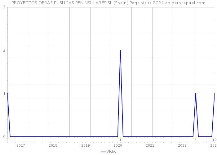 PROYECTOS OBRAS PUBLICAS PENINSULARES SL (Spain) Page visits 2024 