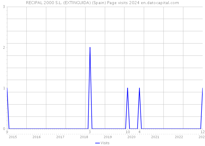 RECIPAL 2000 S.L. (EXTINGUIDA) (Spain) Page visits 2024 