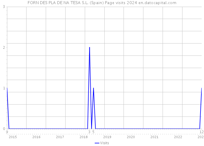 FORN DES PLA DE NA TESA S.L. (Spain) Page visits 2024 