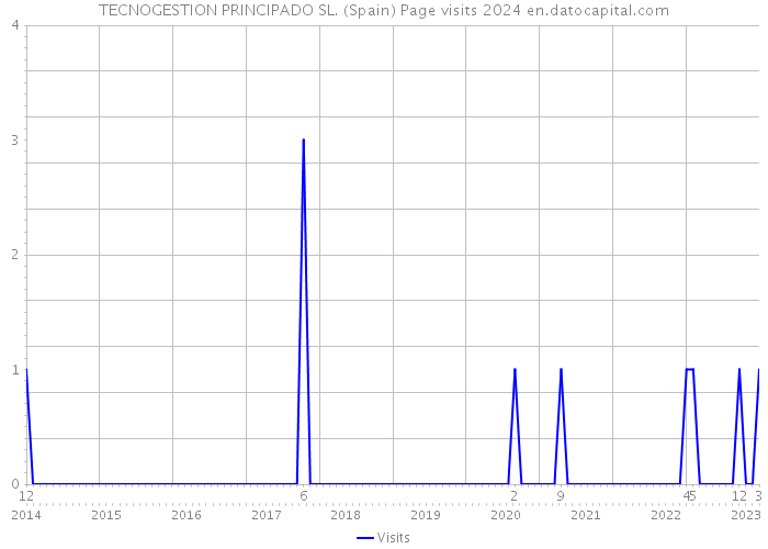 TECNOGESTION PRINCIPADO SL. (Spain) Page visits 2024 