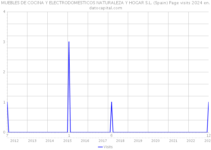 MUEBLES DE COCINA Y ELECTRODOMESTICOS NATURALEZA Y HOGAR S.L. (Spain) Page visits 2024 