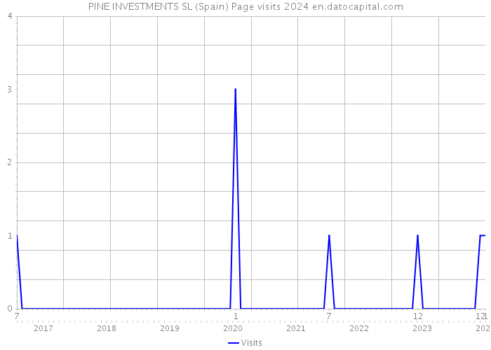 PINE INVESTMENTS SL (Spain) Page visits 2024 