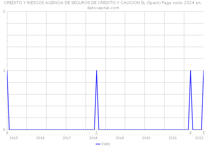 CREDITO Y RIESGOS AGENCIA DE SEGUROS DE CREDITO Y CAUCION SL (Spain) Page visits 2024 