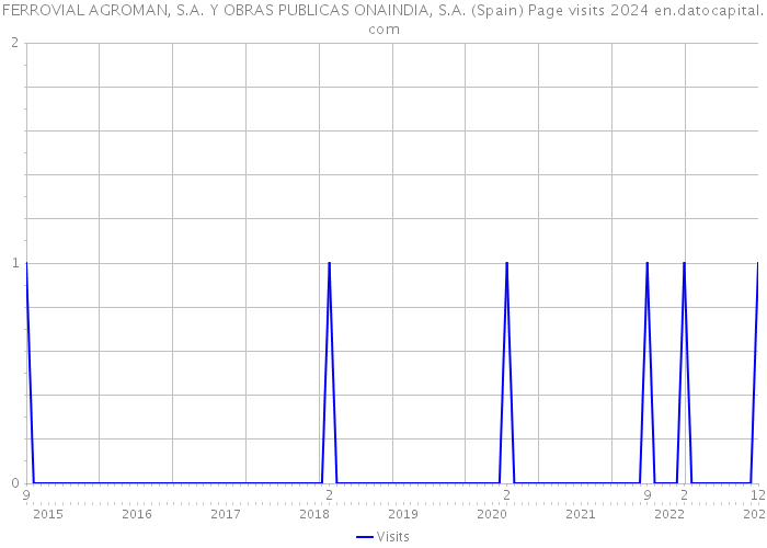 FERROVIAL AGROMAN, S.A. Y OBRAS PUBLICAS ONAINDIA, S.A. (Spain) Page visits 2024 