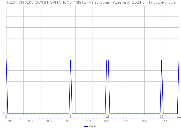 TIGESTION SERVICIOS INFORMATICOS Y SISTEMAS SL (Spain) Page visits 2024 