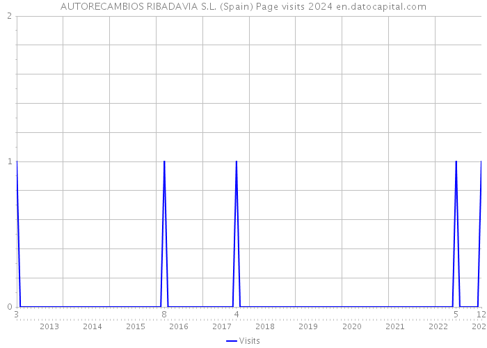 AUTORECAMBIOS RIBADAVIA S.L. (Spain) Page visits 2024 