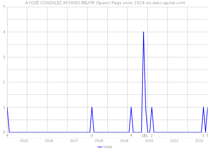 AYOZE GONZALEZ AFONSO BELFIR (Spain) Page visits 2024 