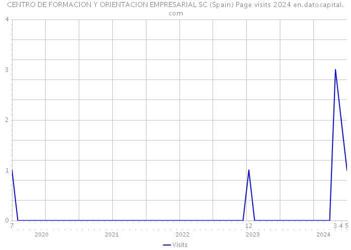 CENTRO DE FORMACION Y ORIENTACION EMPRESARIAL SC (Spain) Page visits 2024 