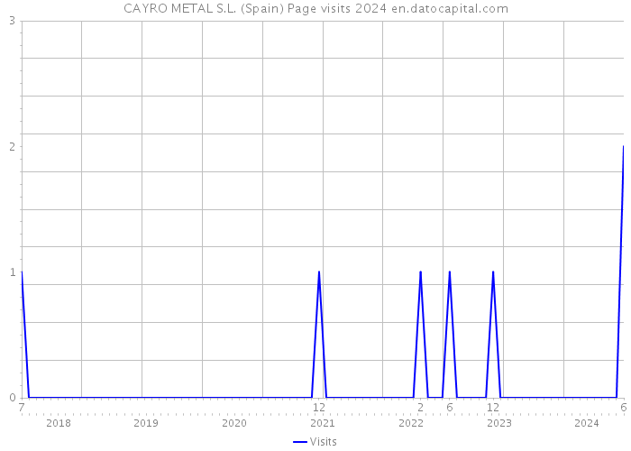 CAYRO METAL S.L. (Spain) Page visits 2024 