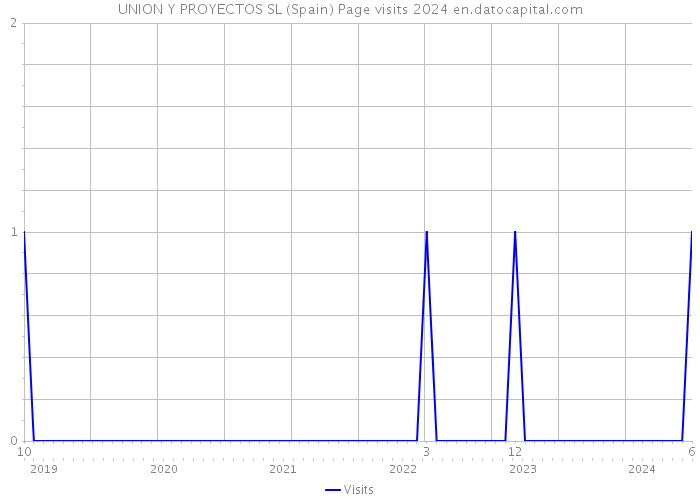 UNION Y PROYECTOS SL (Spain) Page visits 2024 