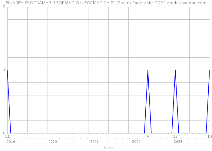 BINAREA PROGRAMARI I FORMACIO INFORMATICA SL (Spain) Page visits 2024 