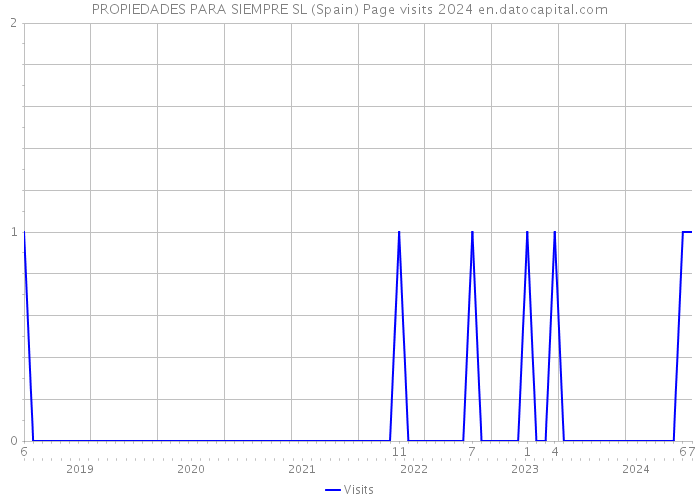 PROPIEDADES PARA SIEMPRE SL (Spain) Page visits 2024 
