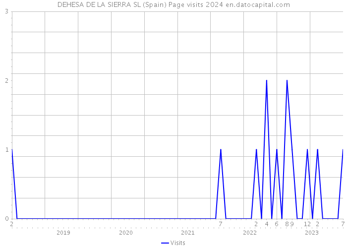 DEHESA DE LA SIERRA SL (Spain) Page visits 2024 
