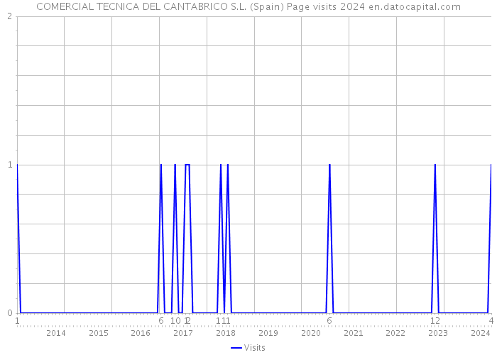 COMERCIAL TECNICA DEL CANTABRICO S.L. (Spain) Page visits 2024 