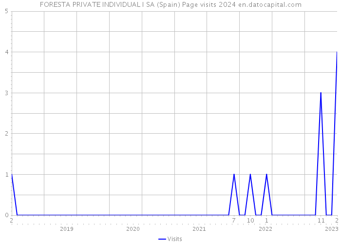 FORESTA PRIVATE INDIVIDUAL I SA (Spain) Page visits 2024 