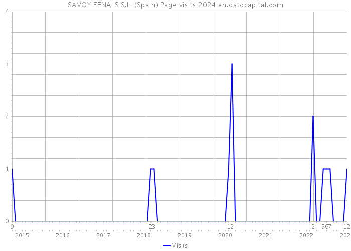SAVOY FENALS S.L. (Spain) Page visits 2024 