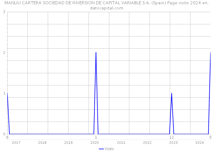 MANLIU CARTERA SOCIEDAD DE INVERSION DE CAPITAL VARIABLE S.A. (Spain) Page visits 2024 