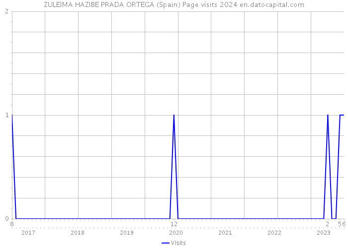 ZULEIMA HAZIBE PRADA ORTEGA (Spain) Page visits 2024 
