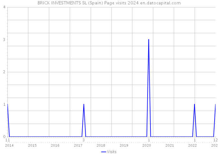 BRICK INVESTMENTS SL (Spain) Page visits 2024 