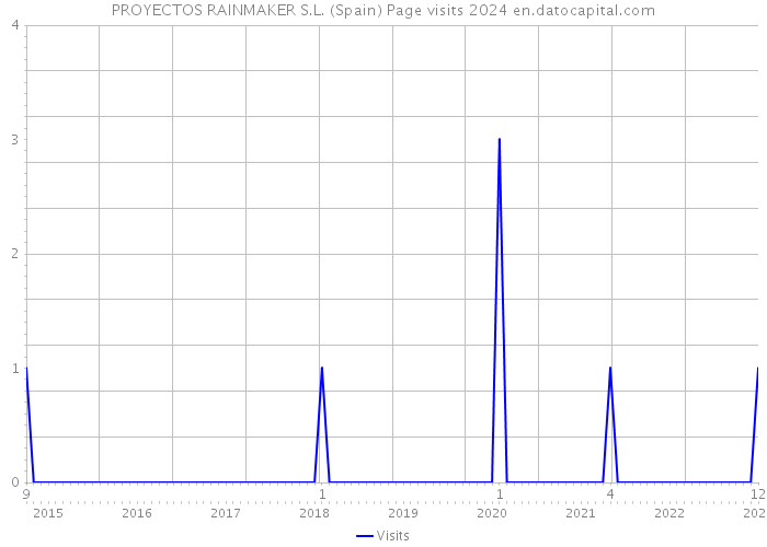 PROYECTOS RAINMAKER S.L. (Spain) Page visits 2024 