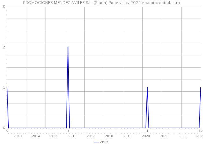 PROMOCIONES MENDEZ AVILES S.L. (Spain) Page visits 2024 
