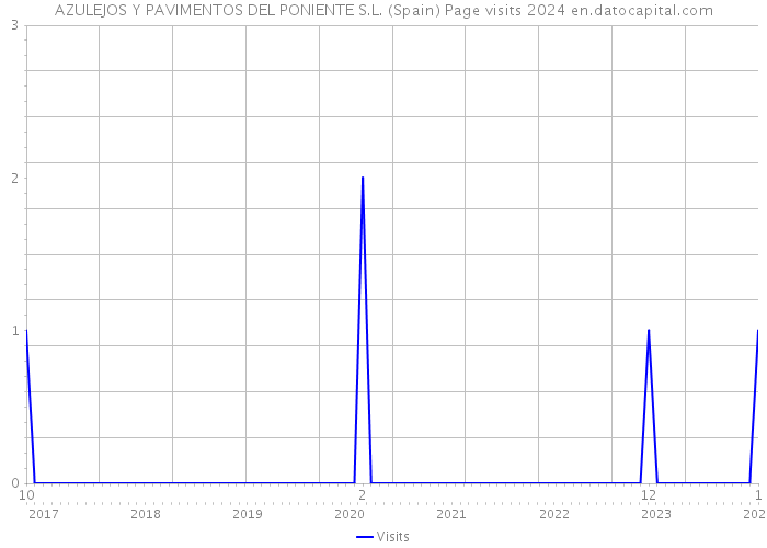 AZULEJOS Y PAVIMENTOS DEL PONIENTE S.L. (Spain) Page visits 2024 