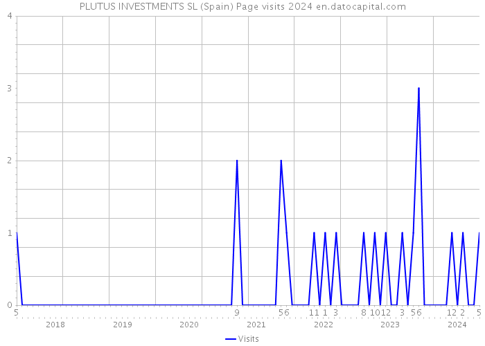 PLUTUS INVESTMENTS SL (Spain) Page visits 2024 