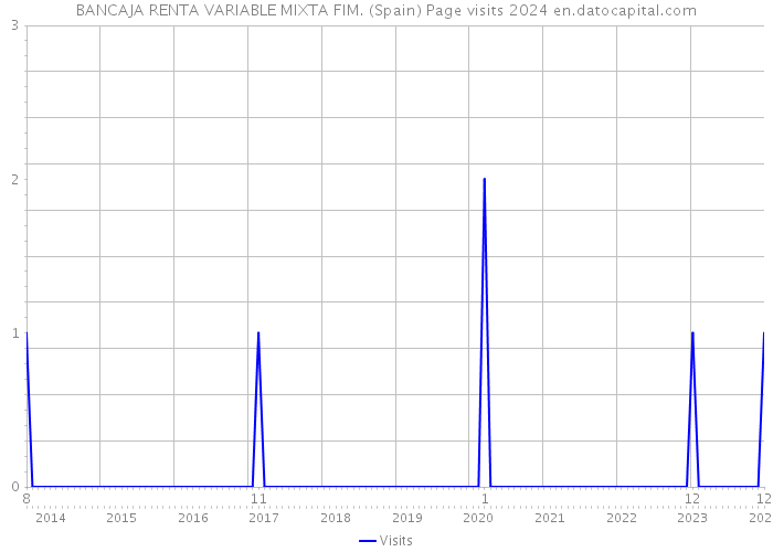BANCAJA RENTA VARIABLE MIXTA FIM. (Spain) Page visits 2024 