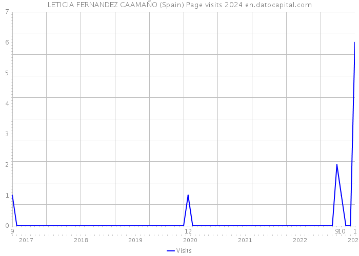 LETICIA FERNANDEZ CAAMAÑO (Spain) Page visits 2024 
