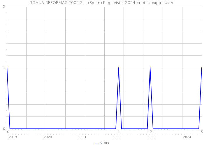 ROANA REFORMAS 2004 S.L. (Spain) Page visits 2024 