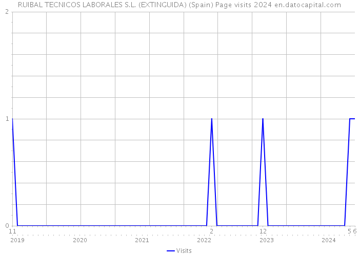 RUIBAL TECNICOS LABORALES S.L. (EXTINGUIDA) (Spain) Page visits 2024 