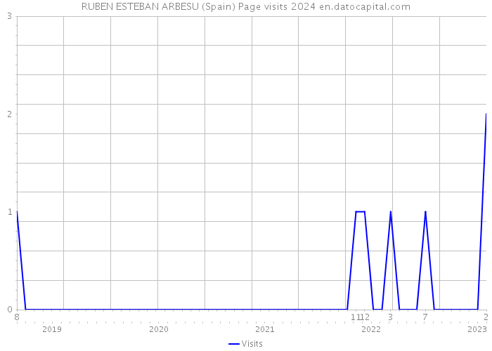 RUBEN ESTEBAN ARBESU (Spain) Page visits 2024 