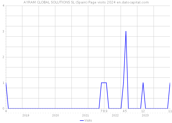 AYRAM GLOBAL SOLUTIONS SL (Spain) Page visits 2024 