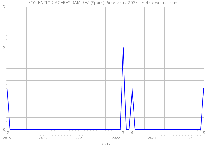 BONIFACIO CACERES RAMIREZ (Spain) Page visits 2024 