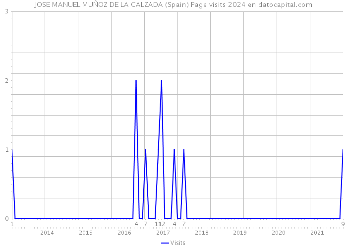 JOSE MANUEL MUÑOZ DE LA CALZADA (Spain) Page visits 2024 